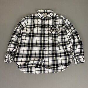 Purdue Boilermakers Flannel Shirt Womens Large UG Apparel Plaid Embroidered Logo